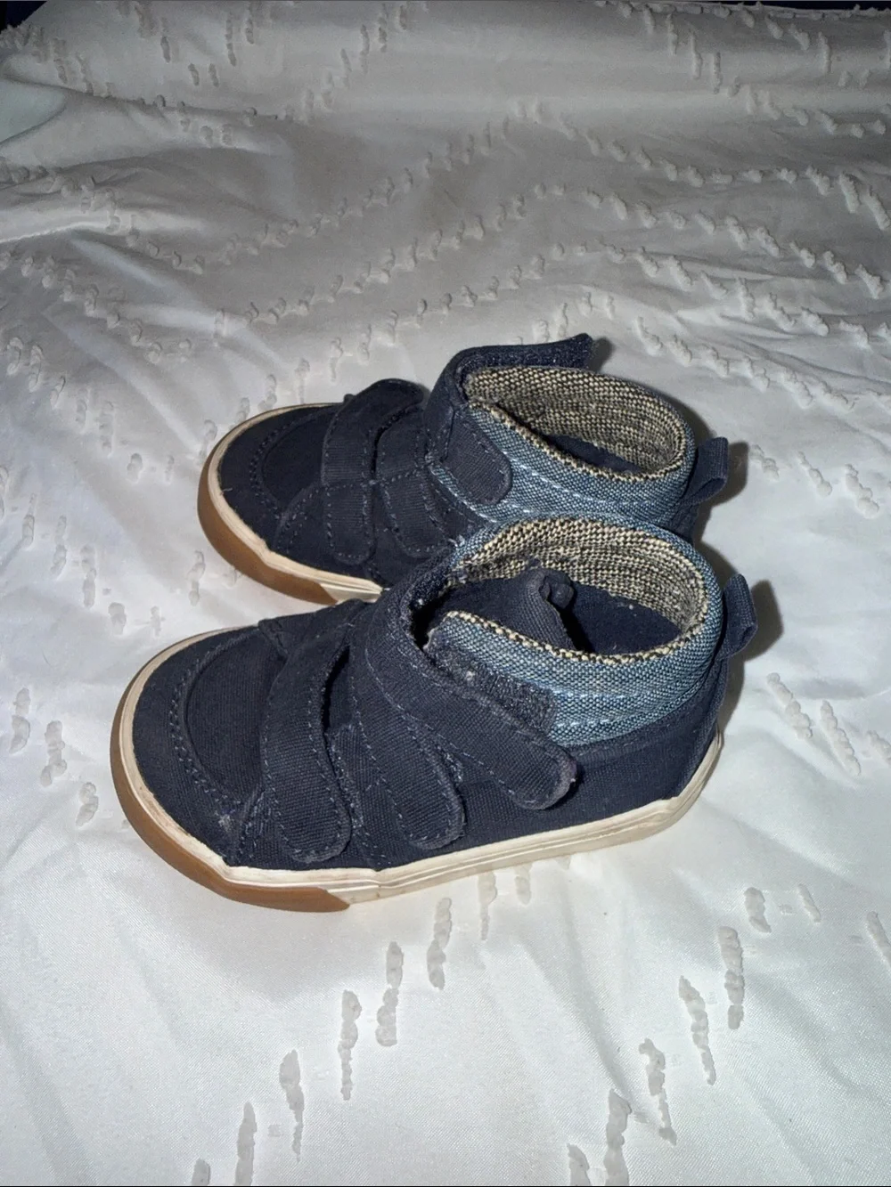 Old Navy Navy Blue Kids Velcro High-Top Sneakers